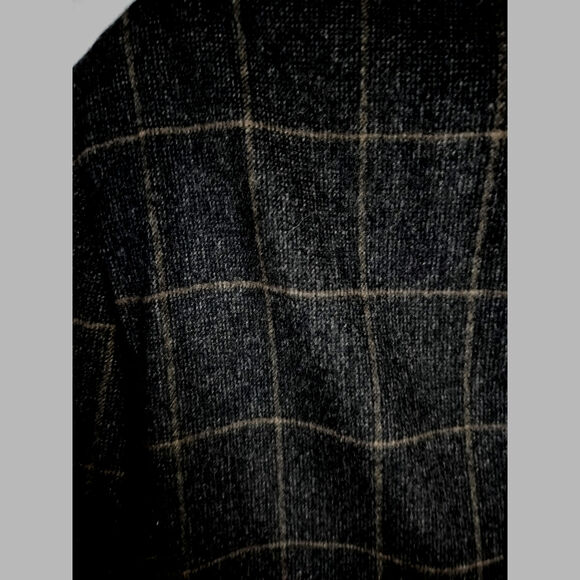 M545)Hart Schaffner Marx Two Button Brown Plaid Camel Hair Blazer 42R - Picture 5 of 10